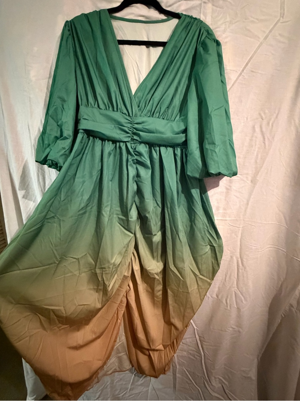 Green to Tan Ombre Jumpsuit - Women